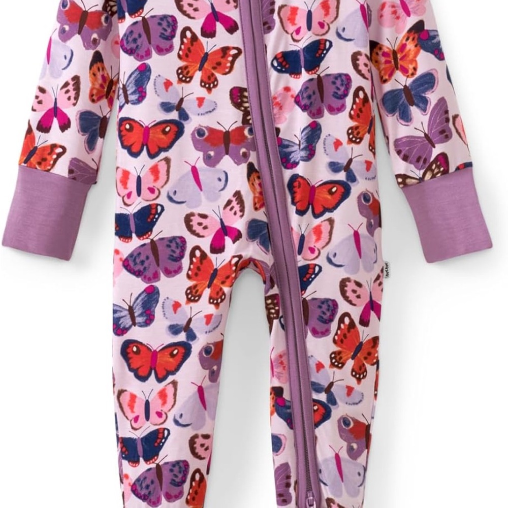 Little Sleepies Purple Butterfly Kids Pajama Set